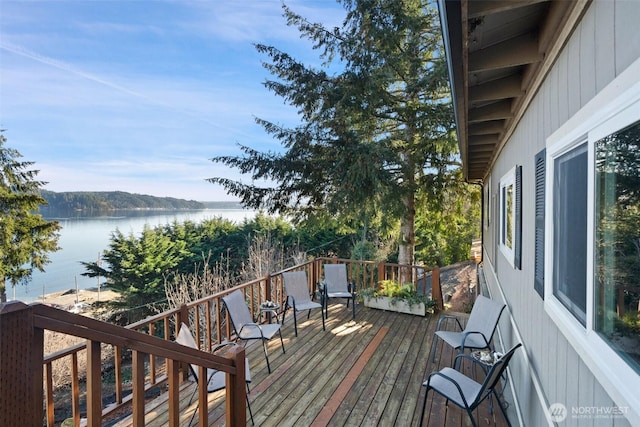 51 N Old Mill Hill Rd, Hoodsport, WA 98548 - deck with a water view