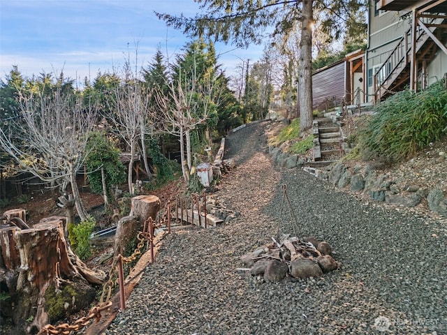 51 N Old Mill Hill Rd, Hoodsport, WA 98548 - view of yard featuring stairs