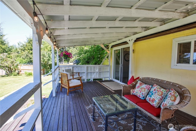3276 E Harbor Rd, Langley, WA 98260 - deck with fence