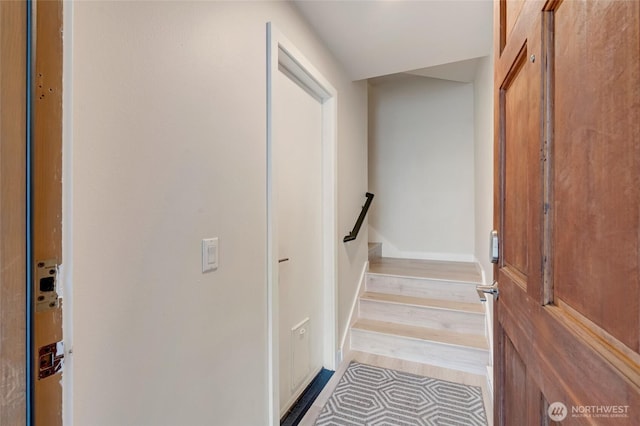 16820 6th Ave W Unit A4, Lynnwood, WA 98037 - stairway with wood finished floors
