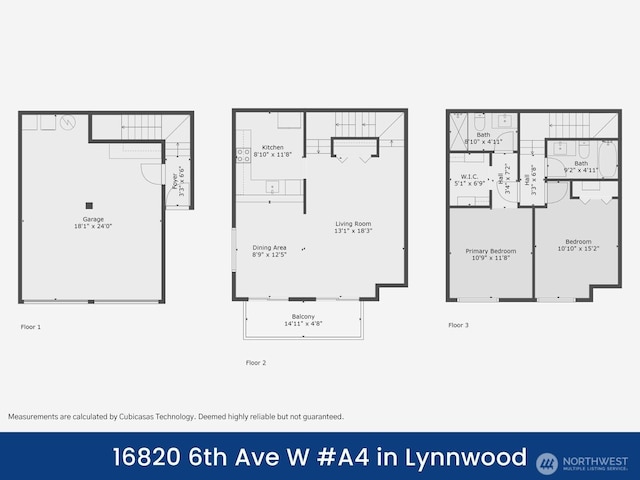 16820 6th Ave W Unit A4, Lynnwood, WA 98037 - property floor plan