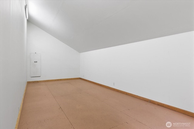 1321 E Smith Rd, Bellingham, WA 98226 - additional living space featuring baseboards and lofted ceiling