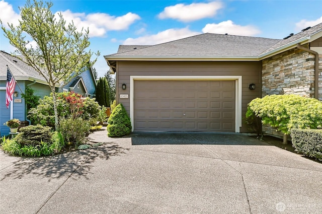 garage with driveway