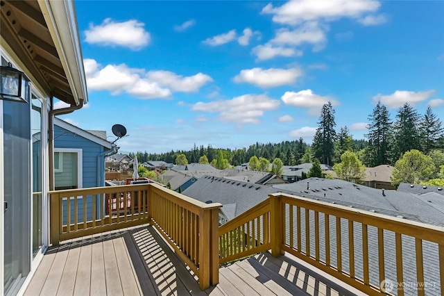 deck featuring a residential view