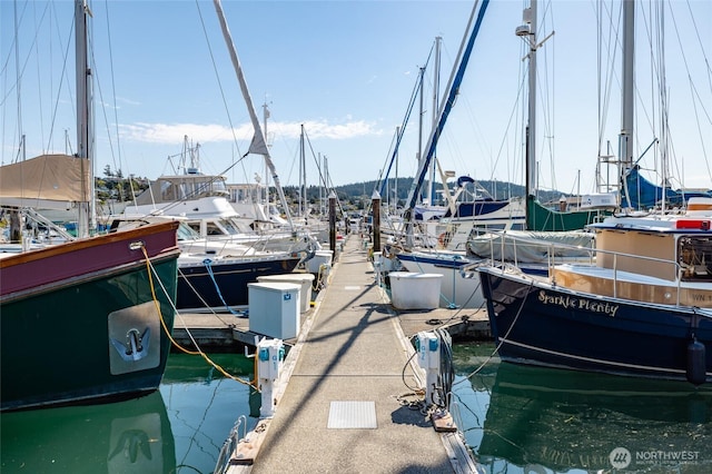 view of dock area