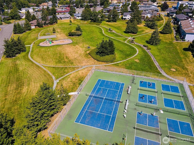 aerial view of residential area