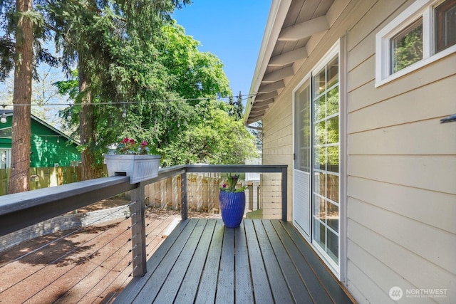 view of wooden deck