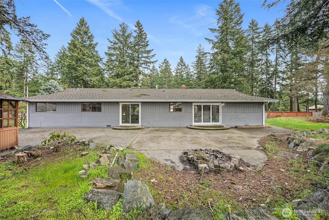 back of house featuring a patio area and entry steps