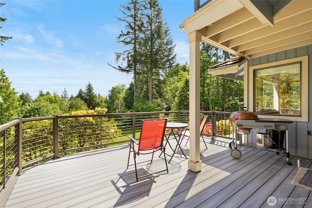 14320 2nd Ave NE, Marysville, WA 98271 - wooden deck with outdoor dining area