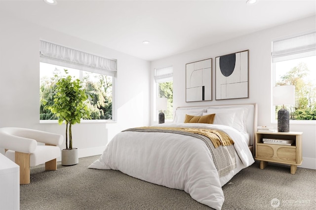 7506 18th Ave NW, Seattle, WA 98117 - carpeted bedroom featuring recessed lighting and baseboards