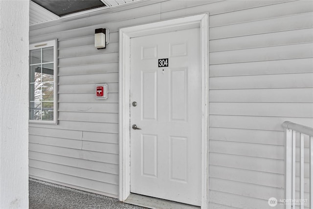 view of doorway to property