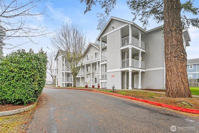 exterior space with curbs