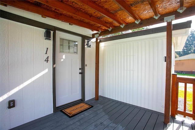 view of doorway to property