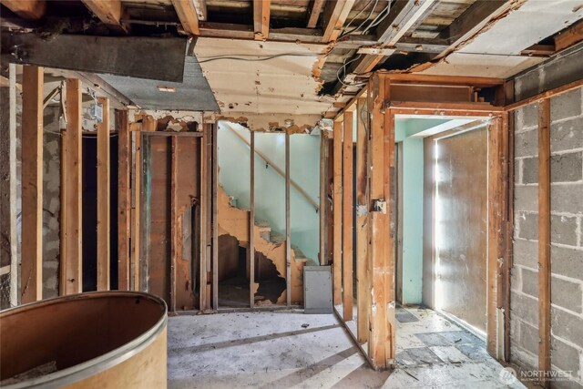 miscellaneous room featuring stairway
