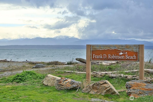 1491 Olympic Heights Ln, Freeland, WA 98249 - water view with a mountain view