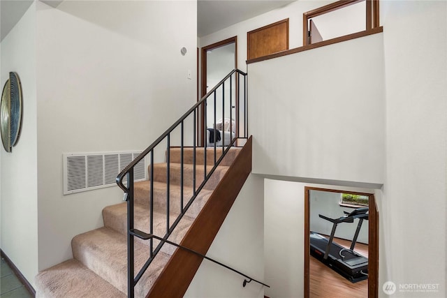 11815 77th Ave S, Seattle, WA 98178 - stairway featuring wood finished floors