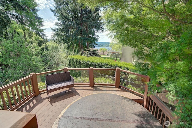 view of wooden deck