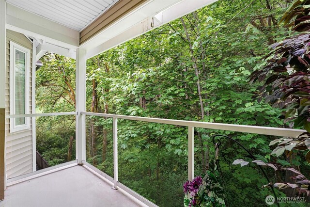 825 Harrington Pl SE Unit 2145, Renton, WA 98058 - balcony with a wooded view