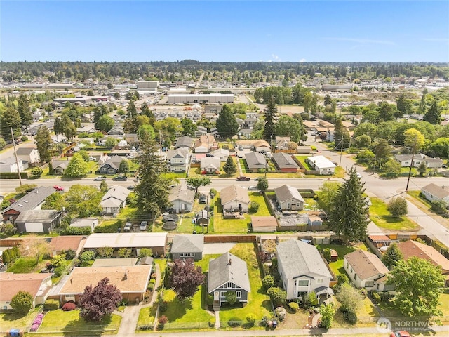 aerial view of residential area