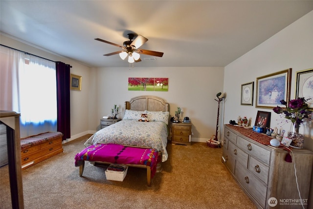 1755 E Madera St, Othello, WA 99344 - carpeted bedroom featuring baseboards, a ceiling fan, and visible vents