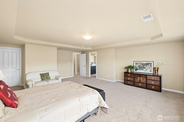 18709 138th Street Ct E, Bonney Lake, WA 98391 - bedroom with a raised ceiling, carpet flooring, and baseboards