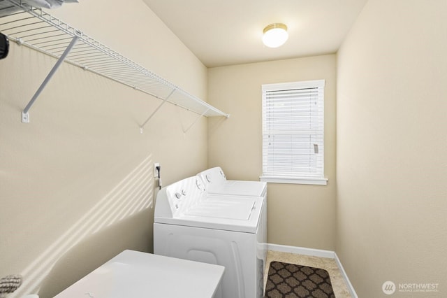 18709 138th Street Ct E, Bonney Lake, WA 98391 - washroom featuring independent washer and dryer and baseboards