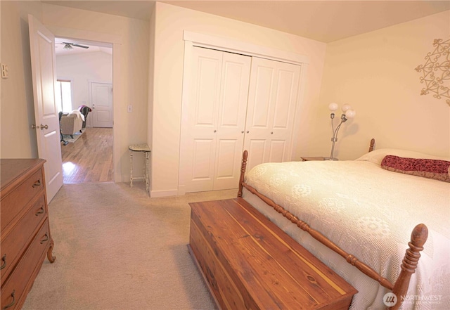 2078 11th St, Port Townsend, WA 98368 - bedroom featuring a closet, light carpet, and baseboards