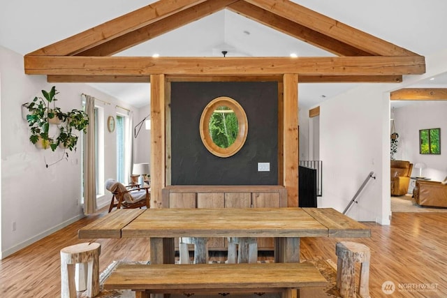 5601 Lewis River Rd, Ariel, WA 98603 - dining area with wood finished floors and baseboards
