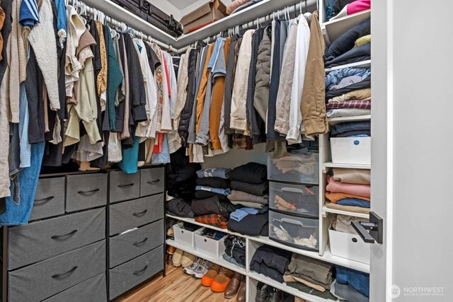 5601 Lewis River Rd, Ariel, WA 98603 - walk in closet with wood finished floors