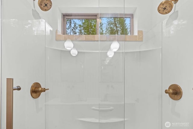 5601 Lewis River Rd, Ariel, WA 98603 - bathroom featuring a shower with shower door