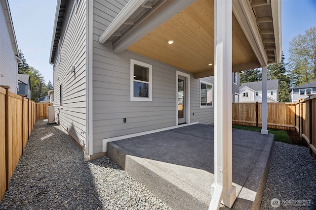 view of patio / terrace with a fenced backyard
