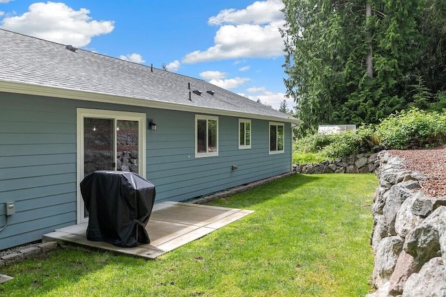 155 Baldwin Ln, Port Ludlow, WA 98365 - view of green lawn with a patio