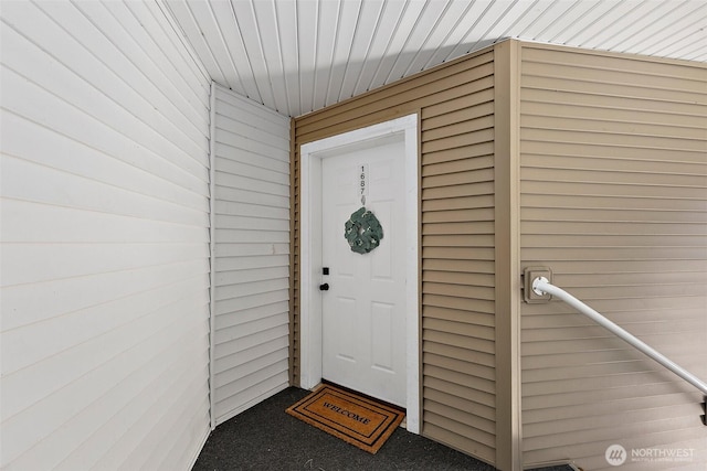 view of doorway to property