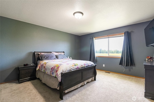 2995 Haynie Rd, Custer, WA 98240 - bedroom featuring light carpet, baseboards, and a textured ceiling
