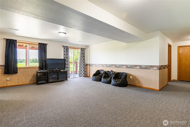 2995 Haynie Rd, Custer, WA 98240 - interior space featuring carpet floors and a wainscoted wall