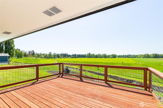 2995 Haynie Rd, Custer, WA 98240 - deck featuring a view of countryside and view of wooded area