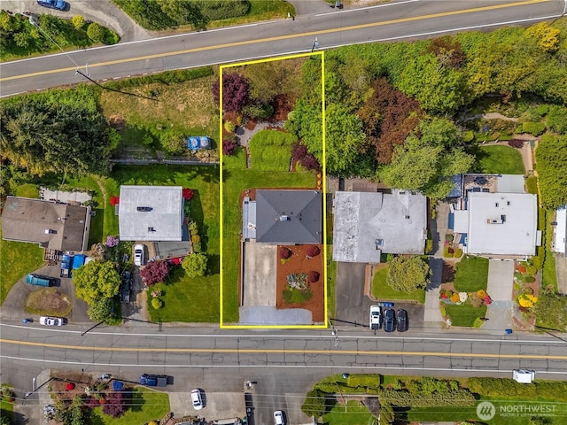 16631 Sylvester Rd SW, Burien, WA 98166 - aerial view of property's location with property boundaries highlighted