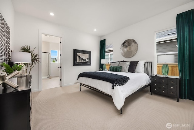 33107SITE142 Liberty Ave SE, Black Diamond, WA 98010 - bedroom with carpet flooring, baseboards, recessed lighting, and ensuite bath