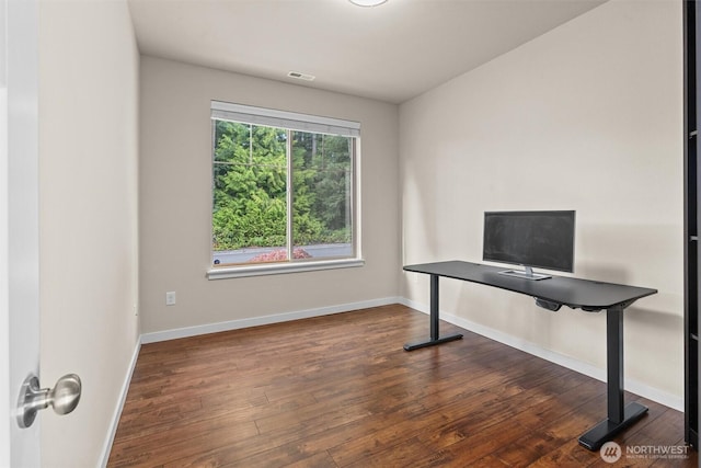 3530 128th St SE, Everett, WA 98208 - unfurnished office featuring wood-type flooring and baseboards