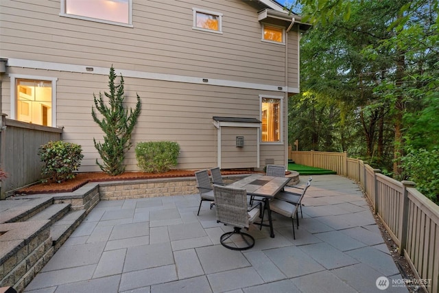 3530 128th St SE, Everett, WA 98208 - fenced backyard with outdoor dining space and a patio area