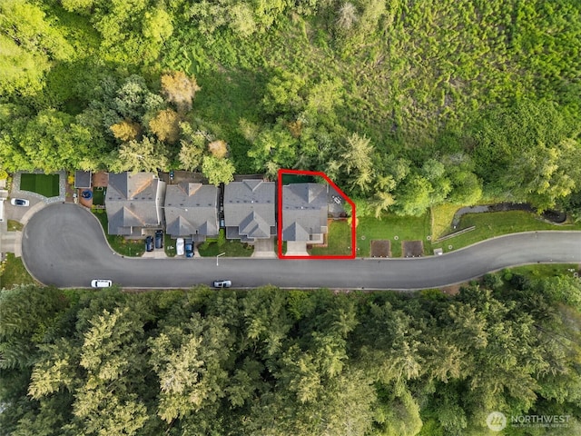 3530 128th St SE, Everett, WA 98208 - aerial view of property's location with property parcel outlined