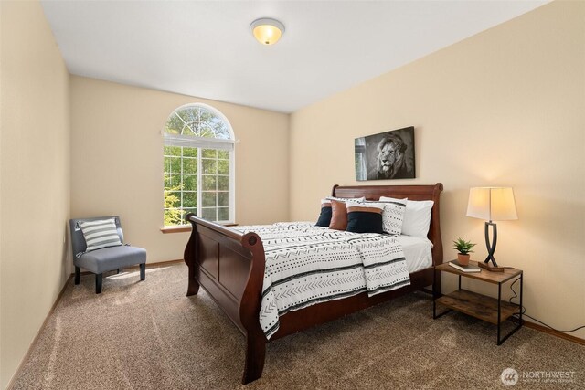 view of carpeted bedroom