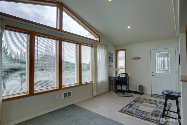 interior space featuring visible vents