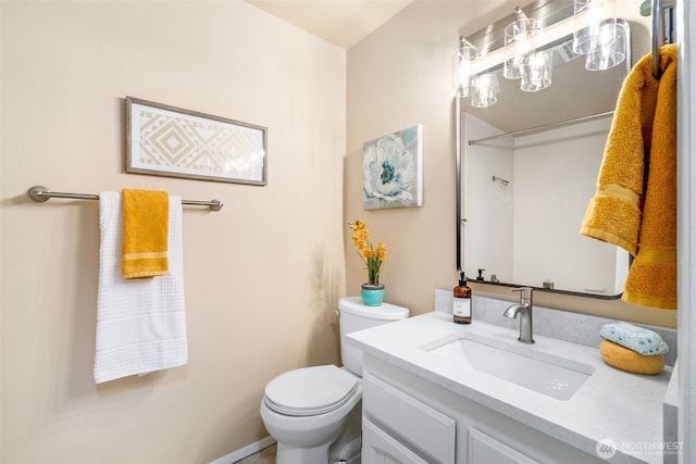 full bath with toilet and vanity