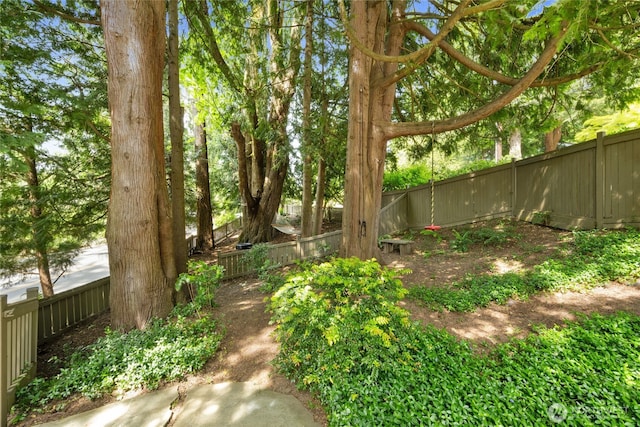 view of fenced backyard