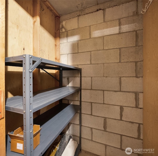 view of storage area