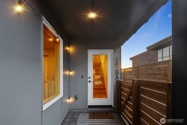 9429 18th Ave SW Unit A, Seattle, WA 98106 - property entrance featuring fence and stucco siding
