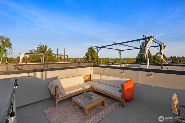 9429 18th Ave SW Unit A, Seattle, WA 98106 - view of patio featuring outdoor lounge area and a pergola