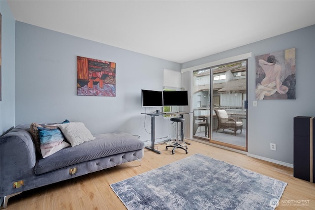 7806 Birch Bay Dr Unit 808, Blaine, WA 98230 - living room featuring wood finished floors and baseboards