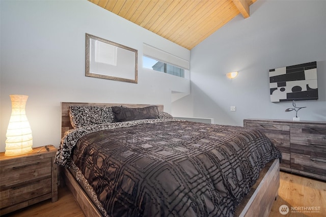 7806 Birch Bay Dr Unit 808, Blaine, WA 98230 - bedroom with wood finished floors and wood ceiling